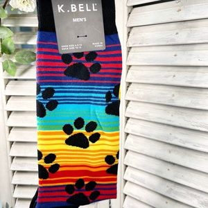 💥Men’s multi color pet paw prints socks